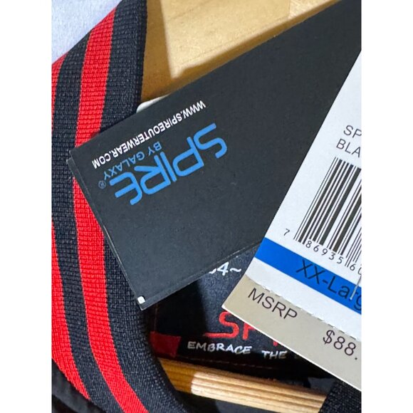 Spire Chaud Varsity Jacket Water Resistant Outerwear, Black Red, Size 2XL, NWT - Picture 7 of 7